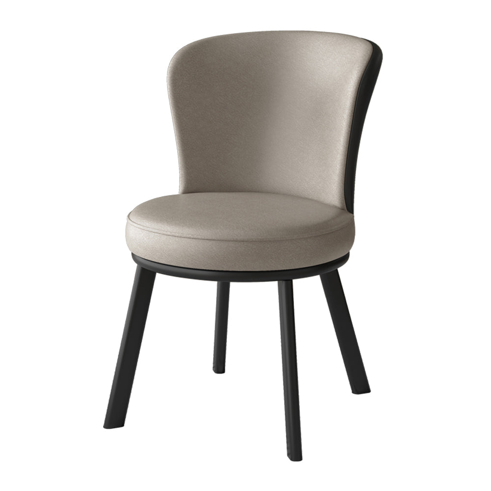 Modern Style Faux Leather Side Chair Solid Back Armless Dining Chairs for Kitchen Clearhalo ' kitchen&dining_furn' 'Dining Chairs' 'Dining Tables & Seating' 'dining_chair' 'furn' 'furn_dining_chair' 'Furniture' 'furniture_dining_chair' 'Kitchen & Dining Furniture' 'kitchen' 3997890