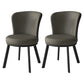Modern Style Faux Leather Side Chair Solid Back Armless Dining Chairs for Kitchen Silver Gray 2 Piece Set Clearhalo ' kitchen&dining_furn' 'Dining Chairs' 'Dining Tables & Seating' 'dining_chair' 'furn' 'furn_dining_chair' 'Furniture' 'furniture_dining_chair' 'Kitchen & Dining Furniture' 'kitchen' 3997902