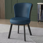 Modern Style Faux Leather Side Chair Solid Back Armless Dining Chairs for Kitchen Dark Blue 1 Piece Clearhalo ' kitchen&dining_furn' 'Dining Chairs' 'Dining Tables & Seating' 'dining_chair' 'furn' 'furn_dining_chair' 'Furniture' 'furniture_dining_chair' 'Kitchen & Dining Furniture' 'kitchen' 3997905