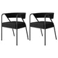 Scandinavian Style Luxury Upholstered Arm Chairs Open Back Dining Side Chair (Set of 2) Black Black Clearhalo ' kitchen&dining_furn' 'Dining Chairs' 'Dining Tables & Seating' 'dining_chair' 'furn' 'furn_dining_chair' 'Furniture' 'furniture_dining_chair' 'Kitchen & Dining Furniture' 'kitchen' 3997910