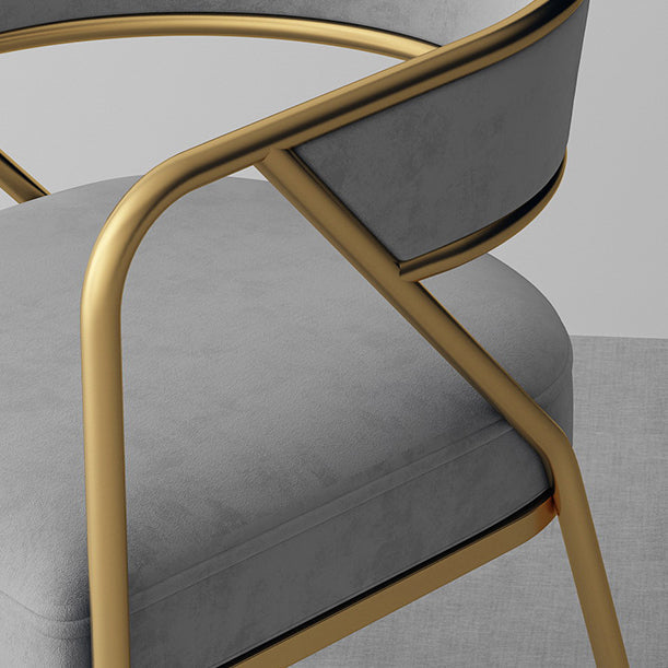 Scandinavian Style Luxury Upholstered Arm Chairs Open Back Dining Side Chair (Set of 2) Clearhalo ' kitchen&dining_furn' 'Dining Chairs' 'Dining Tables & Seating' 'dining_chair' 'furn' 'furn_dining_chair' 'Furniture' 'furniture_dining_chair' 'Kitchen & Dining Furniture' 'kitchen' 3997921