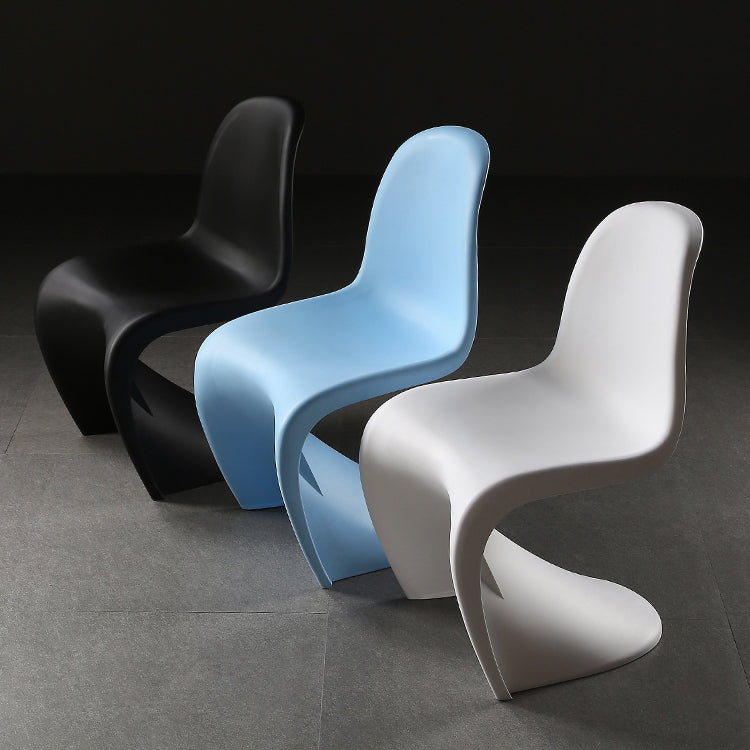 Contemporary Style Plastic Dining Armless Chair Solid Back Side Chair for Home Clearhalo ' kitchen&dining_furn' 'Dining Chairs' 'Dining Tables & Seating' 'dining_chair' 'Furniture' 'furniture_dining_chair' 'Kitchen & Dining Furniture' 'kitchen' 3997932