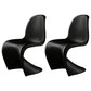 Contemporary Style Plastic Dining Armless Chair Solid Back Side Chair for Home Black Set of 2 Clearhalo ' kitchen&dining_furn' 'Dining Chairs' 'Dining Tables & Seating' 'dining_chair' 'Furniture' 'furniture_dining_chair' 'Kitchen & Dining Furniture' 'kitchen' 3997933