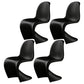 Contemporary Style Plastic Dining Armless Chair Solid Back Side Chair for Home Black Set of 4 Clearhalo ' kitchen&dining_furn' 'Dining Chairs' 'Dining Tables & Seating' 'dining_chair' 'Furniture' 'furniture_dining_chair' 'Kitchen & Dining Furniture' 'kitchen' 3997935