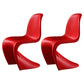 Contemporary Style Plastic Dining Armless Chair Solid Back Side Chair for Home Red Set of 2 Clearhalo ' kitchen&dining_furn' 'Dining Chairs' 'Dining Tables & Seating' 'dining_chair' 'Furniture' 'furniture_dining_chair' 'Kitchen & Dining Furniture' 'kitchen' 3997944