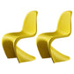 Contemporary Style Plastic Dining Armless Chair Solid Back Side Chair for Home Yellow Set of 2 Clearhalo ' kitchen&dining_furn' 'Dining Chairs' 'Dining Tables & Seating' 'dining_chair' 'Furniture' 'furniture_dining_chair' 'Kitchen & Dining Furniture' 'kitchen' 3997951