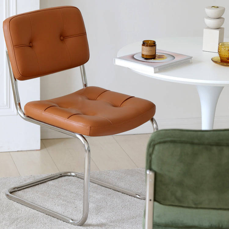 Industrial Style Open Back Dining Side Chair Upholstered Armless Dining Chairs (Set of 2) Clearhalo ' kitchen&dining_furn' 'Dining Chairs' 'Dining Tables & Seating' 'dining_chair' 'furn' 'furn_dining_chair' 'Furniture' 'furniture_dining_chair' 'Kitchen & Dining Furniture' 'kitchen' 3997970