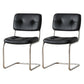 Industrial Style Open Back Dining Side Chair Upholstered Armless Dining Chairs (Set of 2) Black Clearhalo ' kitchen&dining_furn' 'Dining Chairs' 'Dining Tables & Seating' 'dining_chair' 'furn' 'furn_dining_chair' 'Furniture' 'furniture_dining_chair' 'Kitchen & Dining Furniture' 'kitchen' 3997971