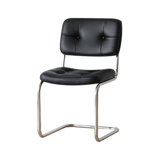 Industrial Style Open Back Dining Side Chair Upholstered Armless Dining Chairs (Set of 2) Clearhalo ' kitchen&dining_furn' 'Dining Chairs' 'Dining Tables & Seating' 'dining_chair' 'furn' 'furn_dining_chair' 'Furniture' 'furniture_dining_chair' 'Kitchen & Dining Furniture' 'kitchen' 3997979