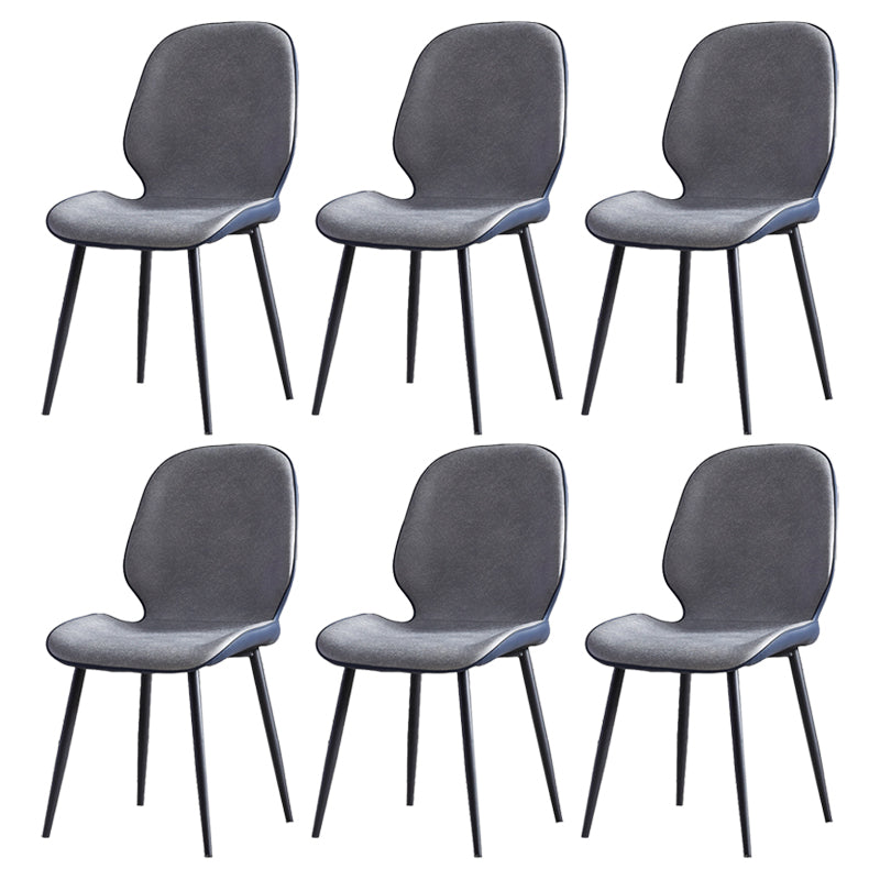 Minimalist Style Leather Dining Chairs Wingback Parsons Chairs for Kitchen Grey 6 Piece Set Clearhalo ' kitchen&dining_furn' 'Dining Chairs' 'Dining Tables & Seating' 'dining_chair' 'furn' 'furn_dining_chair' 'Furniture' 'furniture_dining_chair' 'Kitchen & Dining Furniture' 'kitchen' 3997991