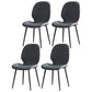 Minimalist Style Leather Dining Chairs Wingback Parsons Chairs for Kitchen Dark Gray 4 Piece Set Clearhalo ' kitchen&dining_furn' 'Dining Chairs' 'Dining Tables & Seating' 'dining_chair' 'furn' 'furn_dining_chair' 'Furniture' 'furniture_dining_chair' 'Kitchen & Dining Furniture' 'kitchen' 3997995