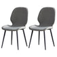 Minimalist Style Leather Dining Chairs Wingback Parsons Chairs for Kitchen Light Gray 2 Piece Set Clearhalo ' kitchen&dining_furn' 'Dining Chairs' 'Dining Tables & Seating' 'dining_chair' 'furn' 'furn_dining_chair' 'Furniture' 'furniture_dining_chair' 'Kitchen & Dining Furniture' 'kitchen' 3997999