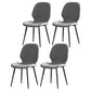 Minimalist Style Leather Dining Chairs Wingback Parsons Chairs for Kitchen Light Gray 4 Piece Set Clearhalo ' kitchen&dining_furn' 'Dining Chairs' 'Dining Tables & Seating' 'dining_chair' 'furn' 'furn_dining_chair' 'Furniture' 'furniture_dining_chair' 'Kitchen & Dining Furniture' 'kitchen' 3998002