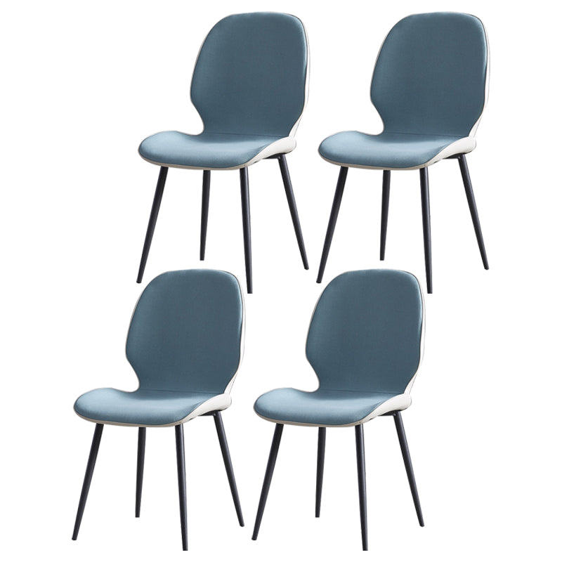 Minimalist Style Leather Dining Chairs Wingback Parsons Chairs for Kitchen Blue 4 Piece Set Clearhalo ' kitchen&dining_furn' 'Dining Chairs' 'Dining Tables & Seating' 'dining_chair' 'furn' 'furn_dining_chair' 'Furniture' 'furniture_dining_chair' 'Kitchen & Dining Furniture' 'kitchen' 3998011
