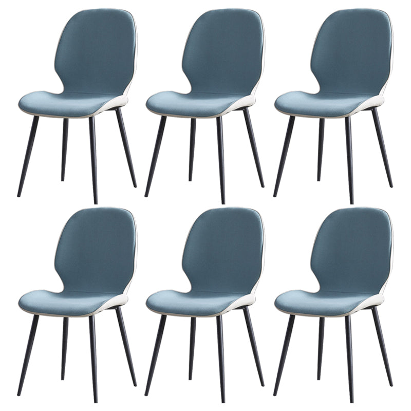 Minimalist Style Leather Dining Chairs Wingback Parsons Chairs for Kitchen Blue 6 Piece Set Clearhalo ' kitchen&dining_furn' 'Dining Chairs' 'Dining Tables & Seating' 'dining_chair' 'furn' 'furn_dining_chair' 'Furniture' 'furniture_dining_chair' 'Kitchen & Dining Furniture' 'kitchen' 3998012