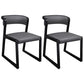 Minimalist Style Upholstered Armless Dining Chairs Open Back Dining Side Chair (Set of 2) Grey Clearhalo ' kitchen&dining_furn' 'Dining Chairs' 'Dining Tables & Seating' 'dining_chair' 'furn' 'furn_dining_chair' 'Furniture' 'furniture_dining_chair' 'Kitchen & Dining Furniture' 'kitchen' 3998046