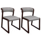 Minimalist Style Upholstered Armless Dining Chairs Open Back Dining Side Chair (Set of 2) Light Gray Clearhalo ' kitchen&dining_furn' 'Dining Chairs' 'Dining Tables & Seating' 'dining_chair' 'furn' 'furn_dining_chair' 'Furniture' 'furniture_dining_chair' 'Kitchen & Dining Furniture' 'kitchen' 3998047