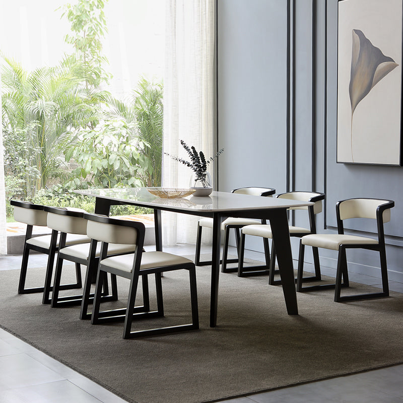 Minimalist Style Upholstered Armless Dining Chairs Open Back Dining Side Chair (Set of 2) Clearhalo ' kitchen&dining_furn' 'Dining Chairs' 'Dining Tables & Seating' 'dining_chair' 'furn' 'furn_dining_chair' 'Furniture' 'furniture_dining_chair' 'Kitchen & Dining Furniture' 'kitchen' 3998050