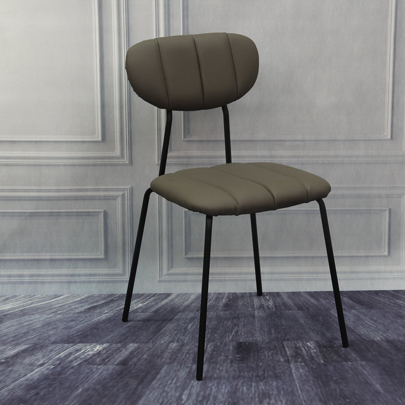 Industrial Style Upholstered Armless Dining Chairs Open Back Dining Chairs Dark Gray 1 Piece Clearhalo ' kitchen&dining_furn' 'Dining Chairs' 'Dining Tables & Seating' 'dining_chair' 'furn' 'furn_dining_chair' 'Furniture' 'furniture_dining_chair' 'Kitchen & Dining Furniture' 'kitchen' 3998059