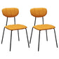 Industrial Style Upholstered Armless Dining Chairs Open Back Dining Chairs Orange 2 Piece Set Clearhalo ' kitchen&dining_furn' 'Dining Chairs' 'Dining Tables & Seating' 'dining_chair' 'furn' 'furn_dining_chair' 'Furniture' 'furniture_dining_chair' 'Kitchen & Dining Furniture' 'kitchen' 3998067