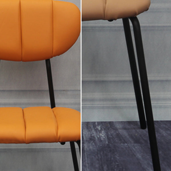 Industrial Style Upholstered Armless Dining Chairs Open Back Dining Chairs Clearhalo ' kitchen&dining_furn' 'Dining Chairs' 'Dining Tables & Seating' 'dining_chair' 'furn' 'furn_dining_chair' 'Furniture' 'furniture_dining_chair' 'Kitchen & Dining Furniture' 'kitchen' 3998068