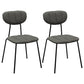 Industrial Style Upholstered Armless Dining Chairs Open Back Dining Chairs Silver Gray 2 Piece Set Clearhalo ' kitchen&dining_furn' 'Dining Chairs' 'Dining Tables & Seating' 'dining_chair' 'furn' 'furn_dining_chair' 'Furniture' 'furniture_dining_chair' 'Kitchen & Dining Furniture' 'kitchen' 3998072