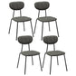 Industrial Style Upholstered Armless Dining Chairs Open Back Dining Chairs Silver Gray 4 Piece Set Clearhalo ' kitchen&dining_furn' 'Dining Chairs' 'Dining Tables & Seating' 'dining_chair' 'furn' 'furn_dining_chair' 'Furniture' 'furniture_dining_chair' 'Kitchen & Dining Furniture' 'kitchen' 3998073