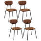Industrial Style Upholstered Armless Dining Chairs Open Back Dining Chairs Dark Coffee 4 Piece Set Clearhalo ' kitchen&dining_furn' 'Dining Chairs' 'Dining Tables & Seating' 'dining_chair' 'furn' 'furn_dining_chair' 'Furniture' 'furniture_dining_chair' 'Kitchen & Dining Furniture' 'kitchen' 3998076