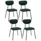 Industrial Style Upholstered Armless Dining Chairs Open Back Dining Chairs Blackish Green 4 Piece Set Clearhalo ' kitchen&dining_furn' 'Dining Chairs' 'Dining Tables & Seating' 'dining_chair' 'furn' 'furn_dining_chair' 'Furniture' 'furniture_dining_chair' 'Kitchen & Dining Furniture' 'kitchen' 3998082