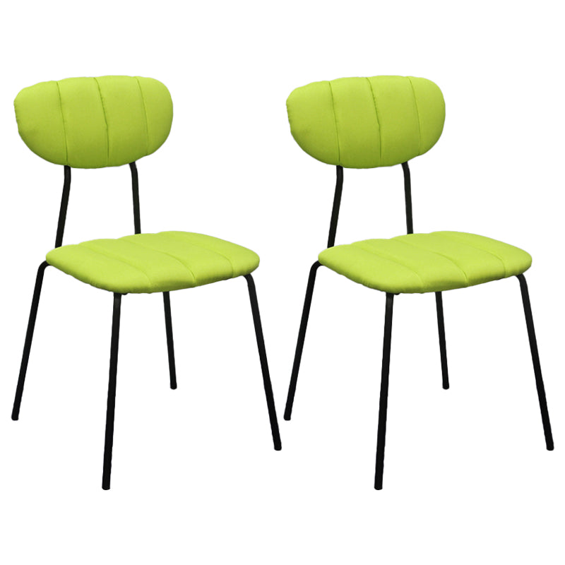 Industrial Style Upholstered Armless Dining Chairs Open Back Dining Chairs Fruit Green 2 Piece Set Clearhalo ' kitchen&dining_furn' 'Dining Chairs' 'Dining Tables & Seating' 'dining_chair' 'furn' 'furn_dining_chair' 'Furniture' 'furniture_dining_chair' 'Kitchen & Dining Furniture' 'kitchen' 3998087