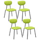 Industrial Style Upholstered Armless Dining Chairs Open Back Dining Chairs Fruit Green 4 Piece Set Clearhalo ' kitchen&dining_furn' 'Dining Chairs' 'Dining Tables & Seating' 'dining_chair' 'furn' 'furn_dining_chair' 'Furniture' 'furniture_dining_chair' 'Kitchen & Dining Furniture' 'kitchen' 3998088