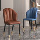 Glam Metal Dining Room Chairs Armless Upholstered Side Leather Chairs for Restaurant Clearhalo ' kitchen&dining_furn' 'Dining Chairs' 'Dining Tables & Seating' 'dining_chair' 'furn' 'furn_dining_chair' 'Furniture' 'furniture_dining_chair' 'Kitchen & Dining Furniture' 'kitchen' 3998090
