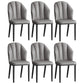 Glam Metal Dining Room Chairs Armless Upholstered Side Leather Chairs for Restaurant Dark Gray 6 Piece Set Black Clearhalo ' kitchen&dining_furn' 'Dining Chairs' 'Dining Tables & Seating' 'dining_chair' 'furn' 'furn_dining_chair' 'Furniture' 'furniture_dining_chair' 'Kitchen & Dining Furniture' 'kitchen' 3998107