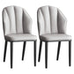 Glam Metal Dining Room Chairs Armless Upholstered Side Leather Chairs for Restaurant Light Gray 2 Piece Set Black Clearhalo ' kitchen&dining_furn' 'Dining Chairs' 'Dining Tables & Seating' 'dining_chair' 'furn' 'furn_dining_chair' 'Furniture' 'furniture_dining_chair' 'Kitchen & Dining Furniture' 'kitchen' 3998111