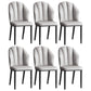 Glam Metal Dining Room Chairs Armless Upholstered Side Leather Chairs for Restaurant Light Gray 6 Piece Set Black Clearhalo ' kitchen&dining_furn' 'Dining Chairs' 'Dining Tables & Seating' 'dining_chair' 'furn' 'furn_dining_chair' 'Furniture' 'furniture_dining_chair' 'Kitchen & Dining Furniture' 'kitchen' 3998113