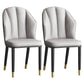 Glam Metal Dining Room Chairs Armless Upholstered Side Leather Chairs for Restaurant Light Gray 2 Piece Set Brass Gold Clearhalo ' kitchen&dining_furn' 'Dining Chairs' 'Dining Tables & Seating' 'dining_chair' 'furn' 'furn_dining_chair' 'Furniture' 'furniture_dining_chair' 'Kitchen & Dining Furniture' 'kitchen' 3998114