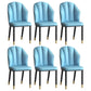Glam Metal Dining Room Chairs Armless Upholstered Side Leather Chairs for Restaurant Light Blue 6 Piece Set Brass Gold Clearhalo ' kitchen&dining_furn' 'Dining Chairs' 'Dining Tables & Seating' 'dining_chair' 'furn' 'furn_dining_chair' 'Furniture' 'furniture_dining_chair' 'Kitchen & Dining Furniture' 'kitchen' 3998146