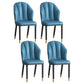 Glam Metal Dining Room Chairs Armless Upholstered Side Leather Chairs for Restaurant Peacock Blue 4 Piece Set Brass Gold Clearhalo ' kitchen&dining_furn' 'Dining Chairs' 'Dining Tables & Seating' 'dining_chair' 'furn' 'furn_dining_chair' 'Furniture' 'furniture_dining_chair' 'Kitchen & Dining Furniture' 'kitchen' 3998151