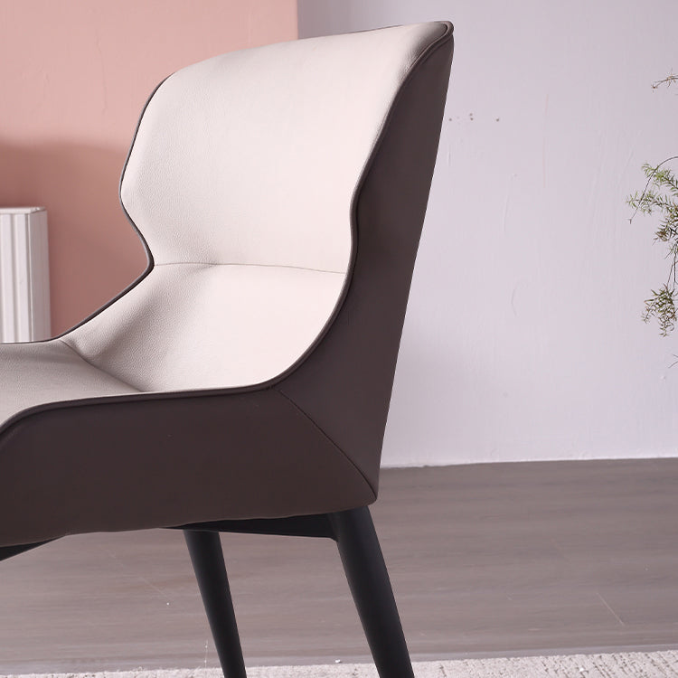 Modern Indoor-Outdoor Dining Room Armchairs Upholstered Linen Fabric Dining Metal Chair Clearhalo ' kitchen&dining_furn' 'Dining Chairs' 'Dining Tables & Seating' 'dining_chair' 'furn' 'furn_dining_chair' 'Furniture' 'furniture_dining_chair' 'Kitchen & Dining Furniture' 'kitchen' 3998163