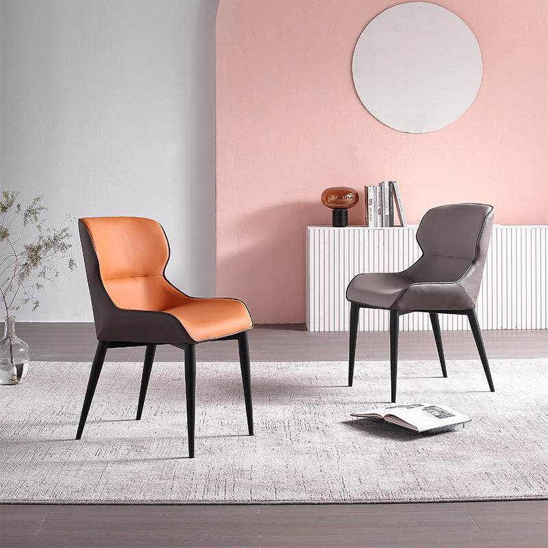 Modern Indoor-Outdoor Dining Room Armchairs Upholstered Linen Fabric Dining Metal Chair Clearhalo ' kitchen&dining_furn' 'Dining Chairs' 'Dining Tables & Seating' 'dining_chair' 'furn' 'furn_dining_chair' 'Furniture' 'furniture_dining_chair' 'Kitchen & Dining Furniture' 'kitchen' 3998166