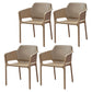 Contemporary Style Plastic Dining Chairs Stackable Dining Arm Chairs for Kitchen Grey 4 Piece Set Clearhalo ' kitchen&dining_furn' 'Dining Chairs' 'Dining Tables & Seating' 'dining_chair' 'furn' 'furn_dining_chair' 'Furniture' 'furniture_dining_chair' 'Kitchen & Dining Furniture' 'kitchen' 3998171