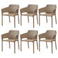 Contemporary Style Plastic Dining Chairs Stackable Dining Arm Chairs for Kitchen Grey 6 Piece Set Clearhalo ' kitchen&dining_furn' 'Dining Chairs' 'Dining Tables & Seating' 'dining_chair' 'furn' 'furn_dining_chair' 'Furniture' 'furniture_dining_chair' 'Kitchen & Dining Furniture' 'kitchen' 3998173