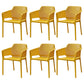 Contemporary Style Plastic Dining Chairs Stackable Dining Arm Chairs for Kitchen Ginger 6 Piece Set Clearhalo ' kitchen&dining_furn' 'Dining Chairs' 'Dining Tables & Seating' 'dining_chair' 'furn' 'furn_dining_chair' 'Furniture' 'furniture_dining_chair' 'Kitchen & Dining Furniture' 'kitchen' 3998180