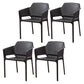 Contemporary Style Plastic Dining Chairs Stackable Dining Arm Chairs for Kitchen Black 4 Piece Set Clearhalo ' kitchen&dining_furn' 'Dining Chairs' 'Dining Tables & Seating' 'dining_chair' 'furn' 'furn_dining_chair' 'Furniture' 'furniture_dining_chair' 'Kitchen & Dining Furniture' 'kitchen' 3998184