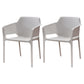 Contemporary Style Plastic Dining Chairs Stackable Dining Arm Chairs for Kitchen White 2 Piece Set Clearhalo ' kitchen&dining_furn' 'Dining Chairs' 'Dining Tables & Seating' 'dining_chair' 'furn' 'furn_dining_chair' 'Furniture' 'furniture_dining_chair' 'Kitchen & Dining Furniture' 'kitchen' 3998188