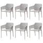 Contemporary Style Plastic Dining Chairs Stackable Dining Arm Chairs for Kitchen White 6 Piece Set Clearhalo ' kitchen&dining_furn' 'Dining Chairs' 'Dining Tables & Seating' 'dining_chair' 'furn' 'furn_dining_chair' 'Furniture' 'furniture_dining_chair' 'Kitchen & Dining Furniture' 'kitchen' 3998190