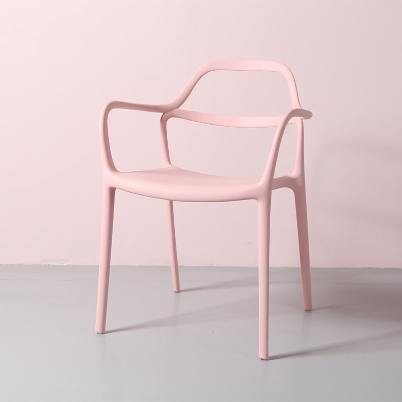 Contemporary Style Plastic Dining Chairs Dining Stackable Chairs for Kitchen Pink 1 Piece Clearhalo ' kitchen&dining_furn' 'Dining Chairs' 'Dining Tables & Seating' 'dining_chair' 'furn' 'furn_dining_chair' 'Furniture' 'furniture_dining_chair' 'Kitchen & Dining Furniture' 'kitchen' 3998193