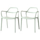 Contemporary Style Plastic Dining Chairs Dining Stackable Chairs for Kitchen Green 2 Piece Set Clearhalo ' kitchen&dining_furn' 'Dining Chairs' 'Dining Tables & Seating' 'dining_chair' 'furn' 'furn_dining_chair' 'Furniture' 'furniture_dining_chair' 'Kitchen & Dining Furniture' 'kitchen' 3998200