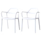 Contemporary Style Plastic Dining Chairs Dining Stackable Chairs for Kitchen White 2 Piece Set Clearhalo ' kitchen&dining_furn' 'Dining Chairs' 'Dining Tables & Seating' 'dining_chair' 'furn' 'furn_dining_chair' 'Furniture' 'furniture_dining_chair' 'Kitchen & Dining Furniture' 'kitchen' 3998206