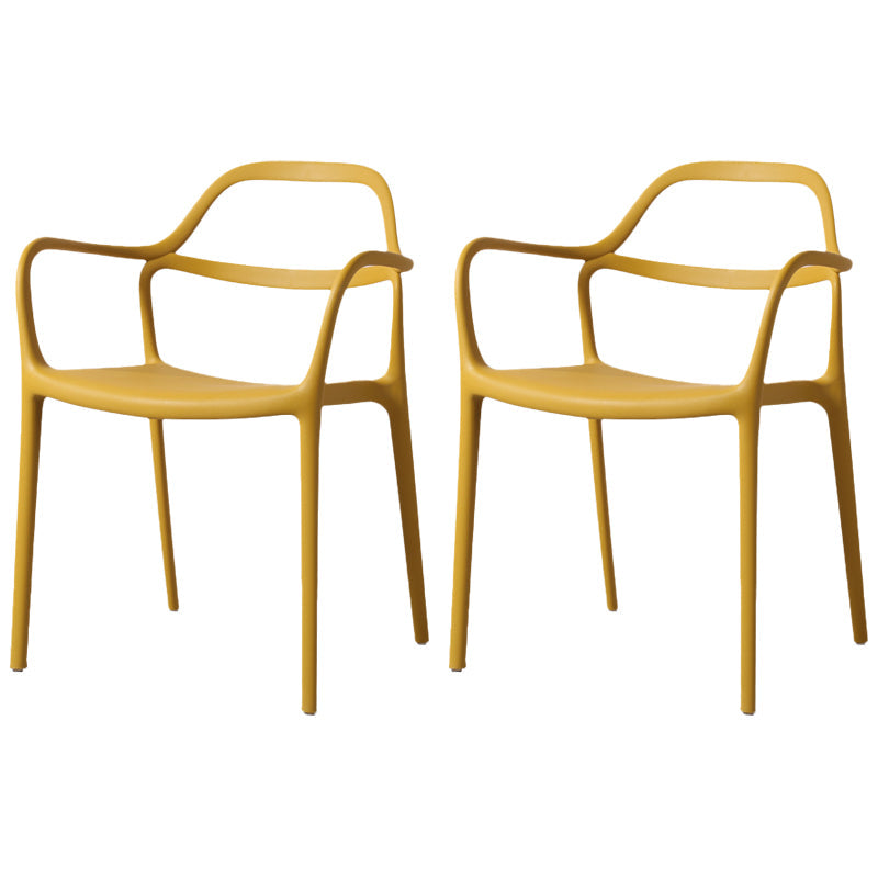 Contemporary Style Plastic Dining Chairs Dining Stackable Chairs for Kitchen Ginger 2 Piece Set Clearhalo ' kitchen&dining_furn' 'Dining Chairs' 'Dining Tables & Seating' 'dining_chair' 'furn' 'furn_dining_chair' 'Furniture' 'furniture_dining_chair' 'Kitchen & Dining Furniture' 'kitchen' 3998211